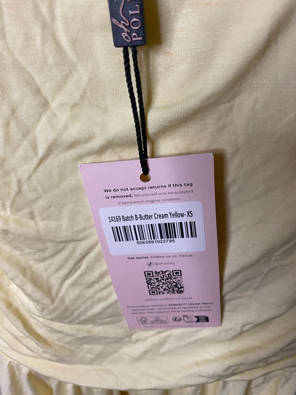 Kelbie
Modal Ruched A-Line Mini Dress in Buttercream Yellow - Picture 4 of 10
